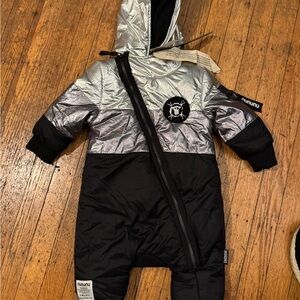 nununu Silver and Black Kids Jacket